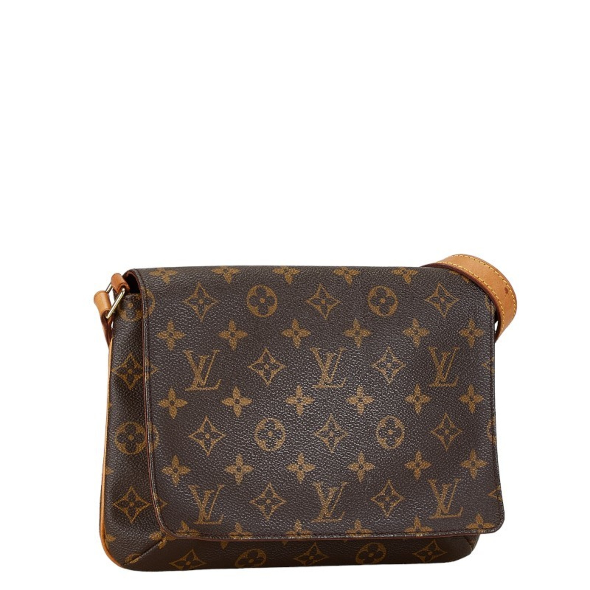 Louis Vuitton Monogram Musette Tango Short Shoulder Bag Handbag M51257 Brown PVC Leather Women's LOUIS VUITTON