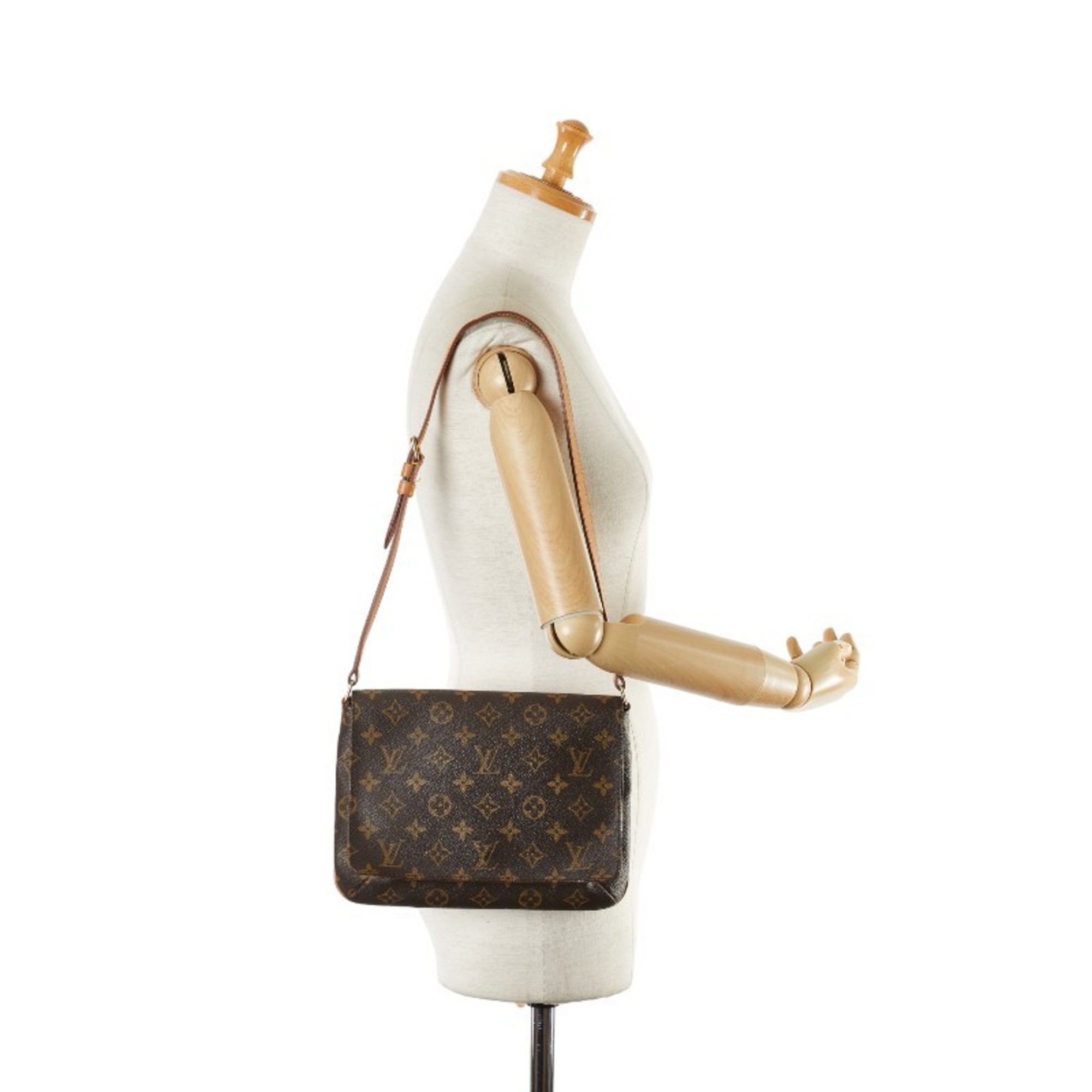 Louis Vuitton Monogram Musette Tango Short Shoulder Bag Handbag M51257 Brown PVC Leather Women's LOUIS VUITTON