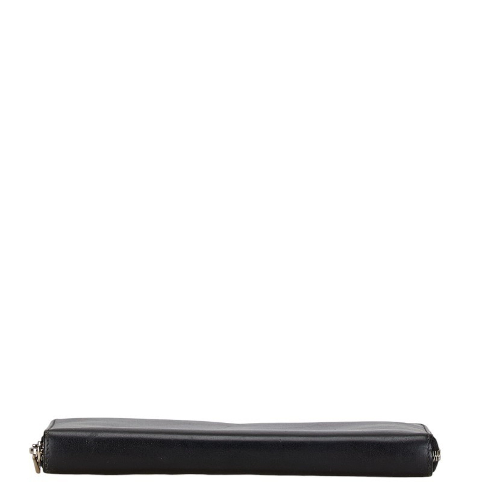 LOEWE Anagram Long Wallet Black Leather Women's