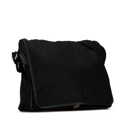 Prada Triangle Plate Shoulder Bag V158 Black Nylon Women's PRADA