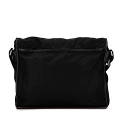 Prada Triangle Plate Shoulder Bag V158 Black Nylon Women's PRADA