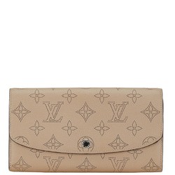 Louis Vuitton Monogram Mahina Portefeuille Iris Long Wallet M60144 Galle Beige Leather Women's LOUIS VUITTON