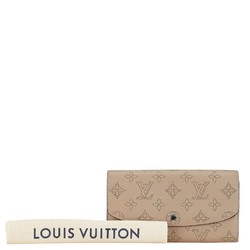 Louis Vuitton Monogram Mahina Portefeuille Iris Long Wallet M60144 Galle Beige Leather Women's LOUIS VUITTON