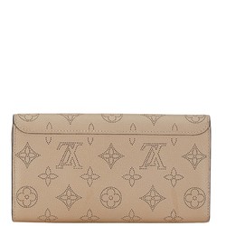 Louis Vuitton Monogram Mahina Portefeuille Iris Long Wallet M60144 Galle Beige Leather Women's LOUIS VUITTON