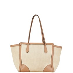 Gucci Tote Bag 354408 Beige Brown Canvas Leather Women's GUCCI