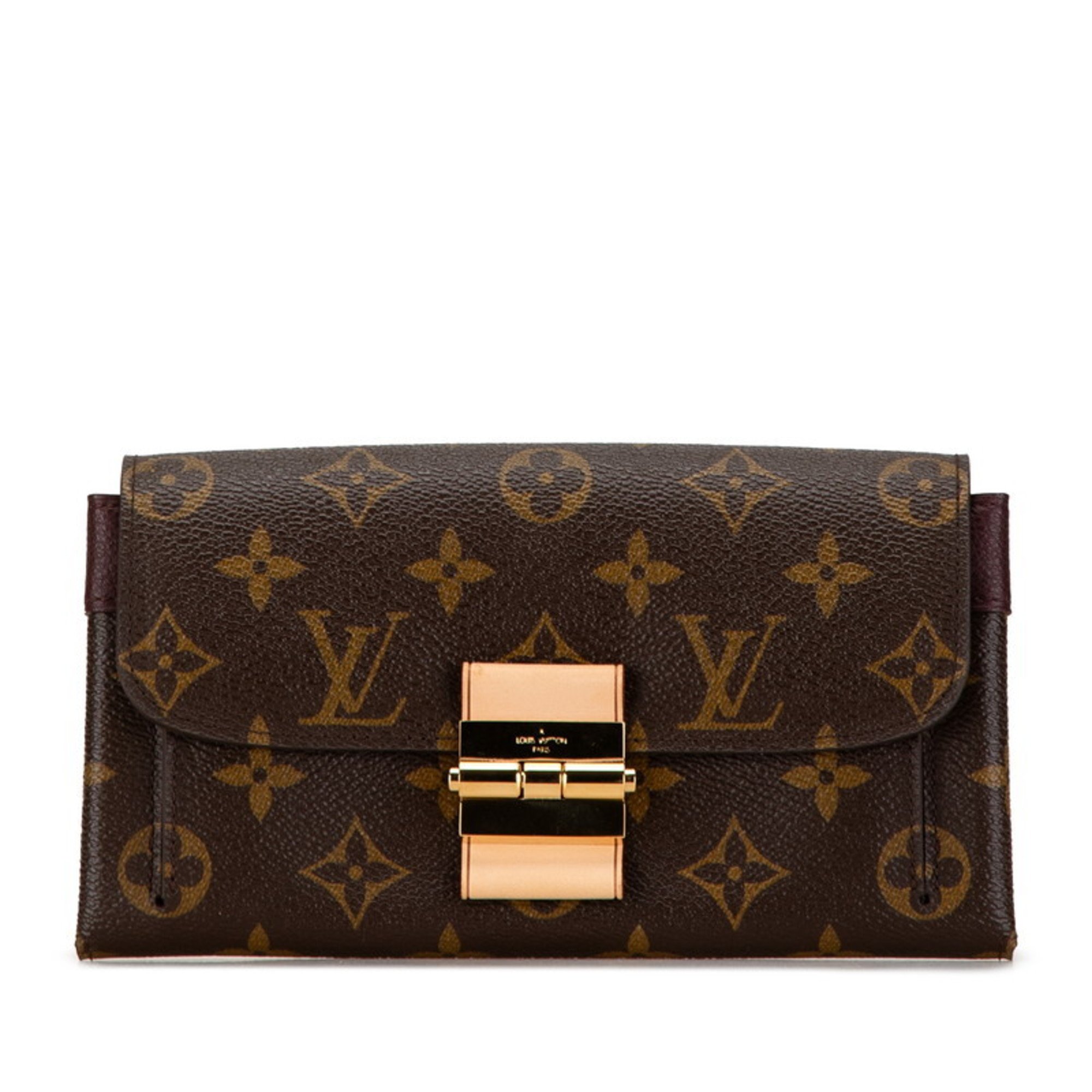 Louis Vuitton Monogram Portefeuille Elysee Long Wallet Bi-fold M60362 Bordeaux Brown PVC Leather Women's LOUIS VUITTON