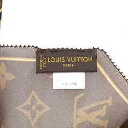 Louis Vuitton Monogram Leopard Echarpe Scarf Muffler Stole M72123 Brown Silk Women's LOUIS VUITTON