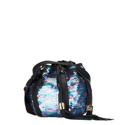 See by Chloé SEE BY CHLOE Vicky Bucket Bag Shoulder Multicolor Black Leather Sequins Women's