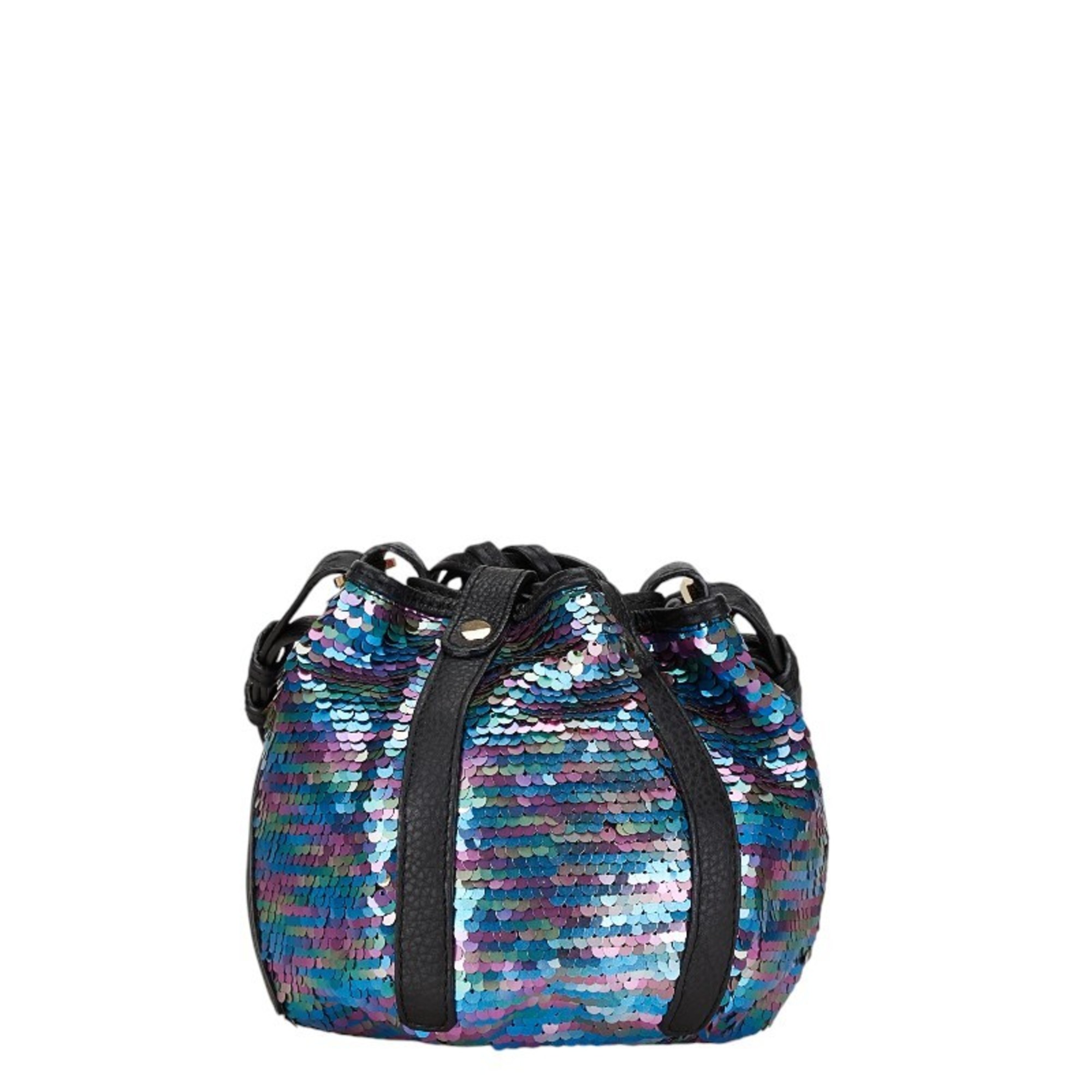 See by Chloé SEE BY CHLOE Vicky Bucket Bag Shoulder Multicolor Black Leather Sequins Women's