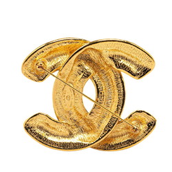 Chanel Coco Mark Matelasse Brooch Gold Plated Women's CHANEL