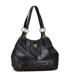 Prada handbag black leather women's PRADA