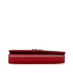 Gucci GG Marmont 6-ring key case 456118 Red leather Women's GUCCI