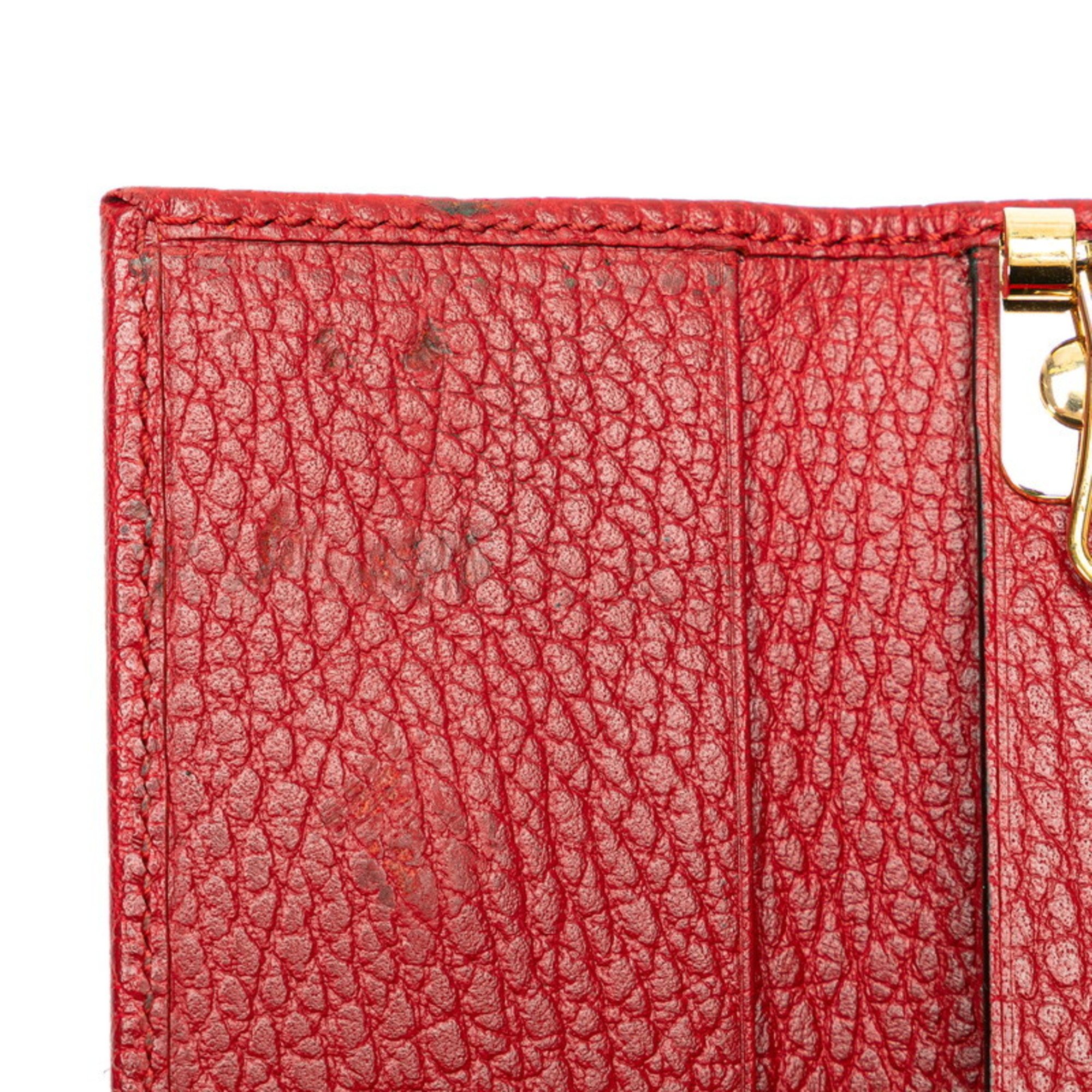 Gucci GG Marmont 6-ring key case 456118 Red leather Women's GUCCI