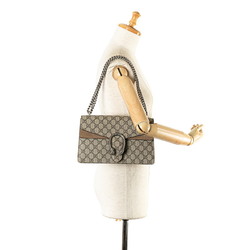 Gucci GG Supreme Dionysus Chain Shoulder Bag 400249 Beige PVC Suede Women's GUCCI