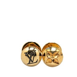 Louis Vuitton Monogram Button de Manchette Cufflinks M30974 Gold Plated Women's LOUIS VUITTON