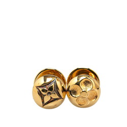 Louis Vuitton Monogram Button de Manchette Cufflinks M30974 Gold Plated Women's LOUIS VUITTON