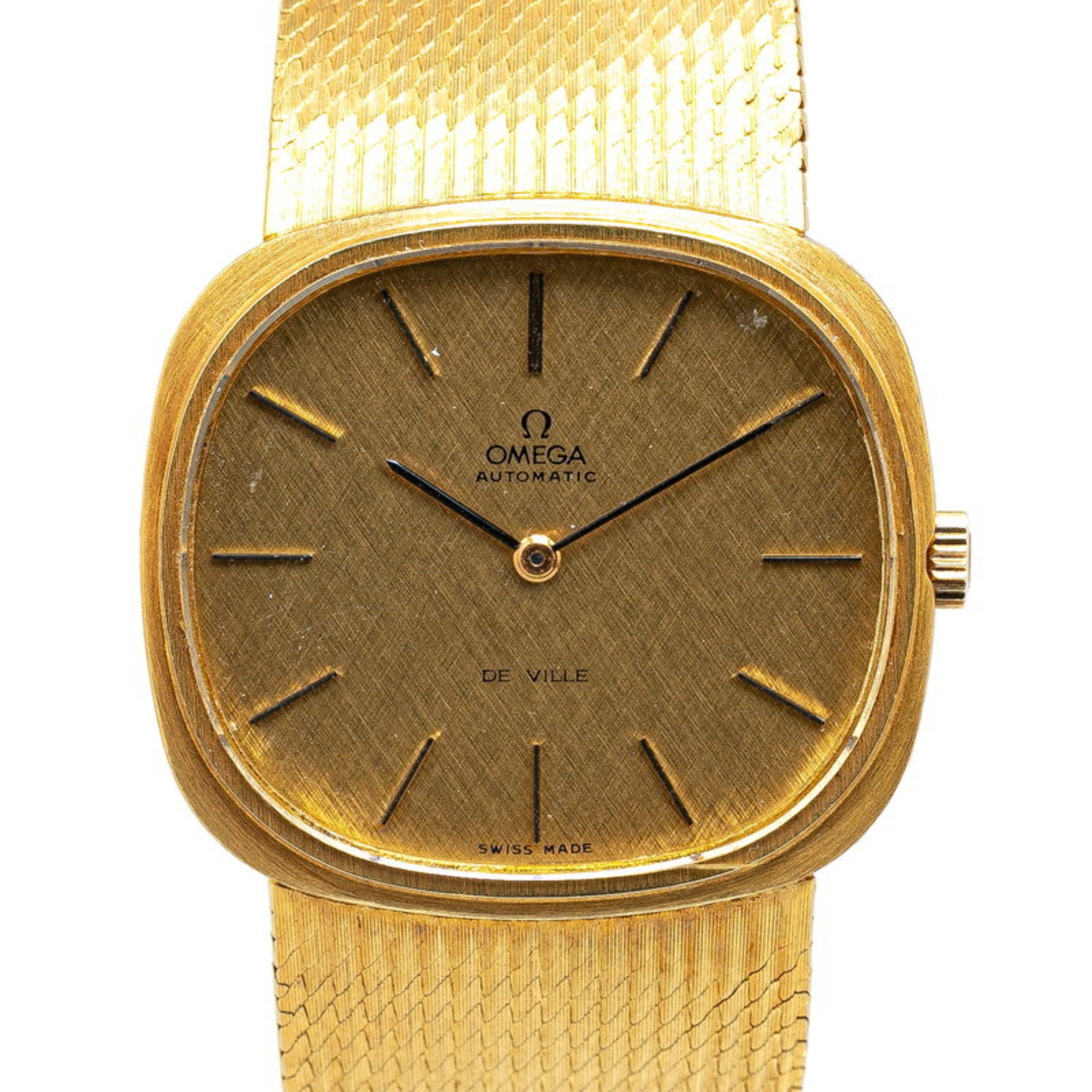 OMEGA De Ville Watch, Hand-wound, Gold Dial, K18YG, Yellow Gold, Women's,