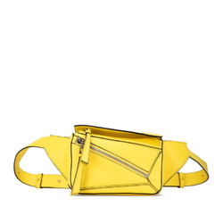 LOEWE PUZZLE BUM BAG WAIST BODY LEMON YELLOW LEATHER WOMEN'S