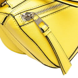 LOEWE PUZZLE BUM BAG WAIST BODY LEMON YELLOW LEATHER WOMEN'S