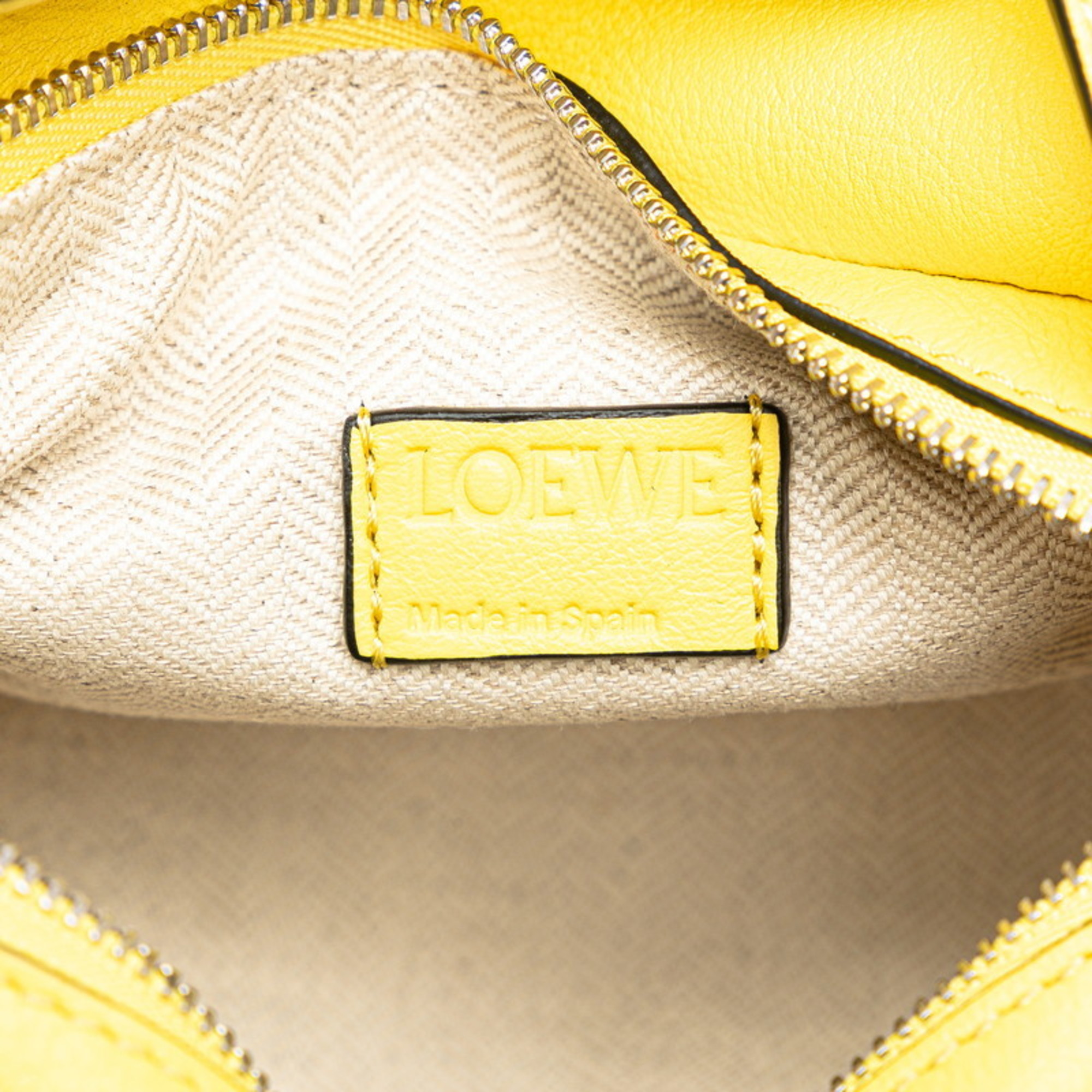 LOEWE PUZZLE BUM BAG WAIST BODY LEMON YELLOW LEATHER WOMEN'S