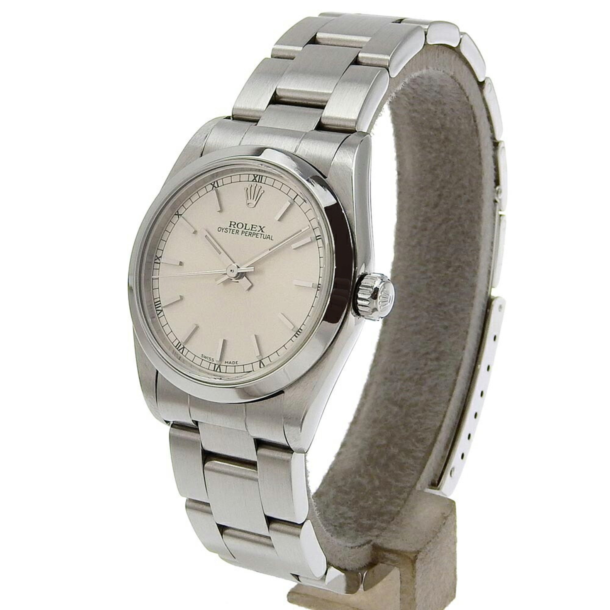 Rolex ROLEX Oyster Perpetual Watch cal.2230 77080 Stainless Steel Automatic Silver Dial Boys