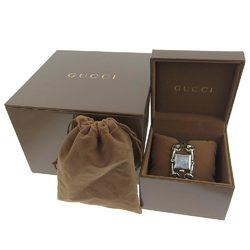 Gucci Signoria Watch 116.5 Stainless Steel Quartz Analog Display Blue Shell Dial Ladies