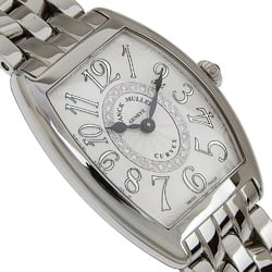 FRANCK MULLER Tonocar Vex wristwatch with diamond dial cal.280.002 1752 REL CD 1R Stainless steel x Quartz Analog display Silver Ladies