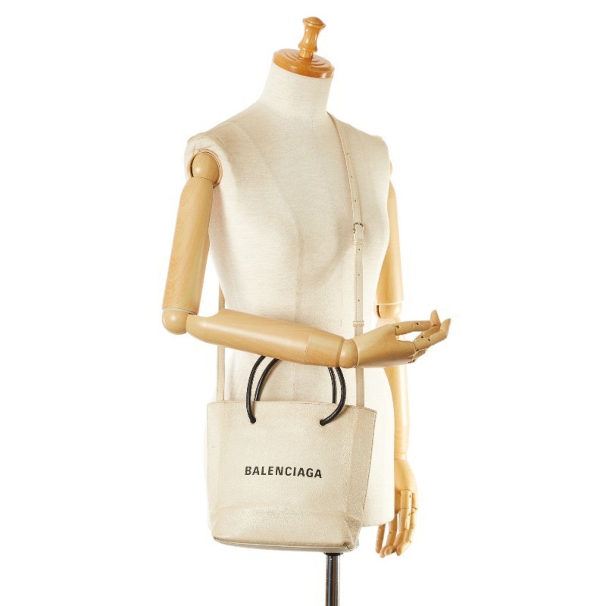 Balenciaga Tote XXS Handbag Shoulder Bag 5553140 White Leather Women's BALENCIAGA