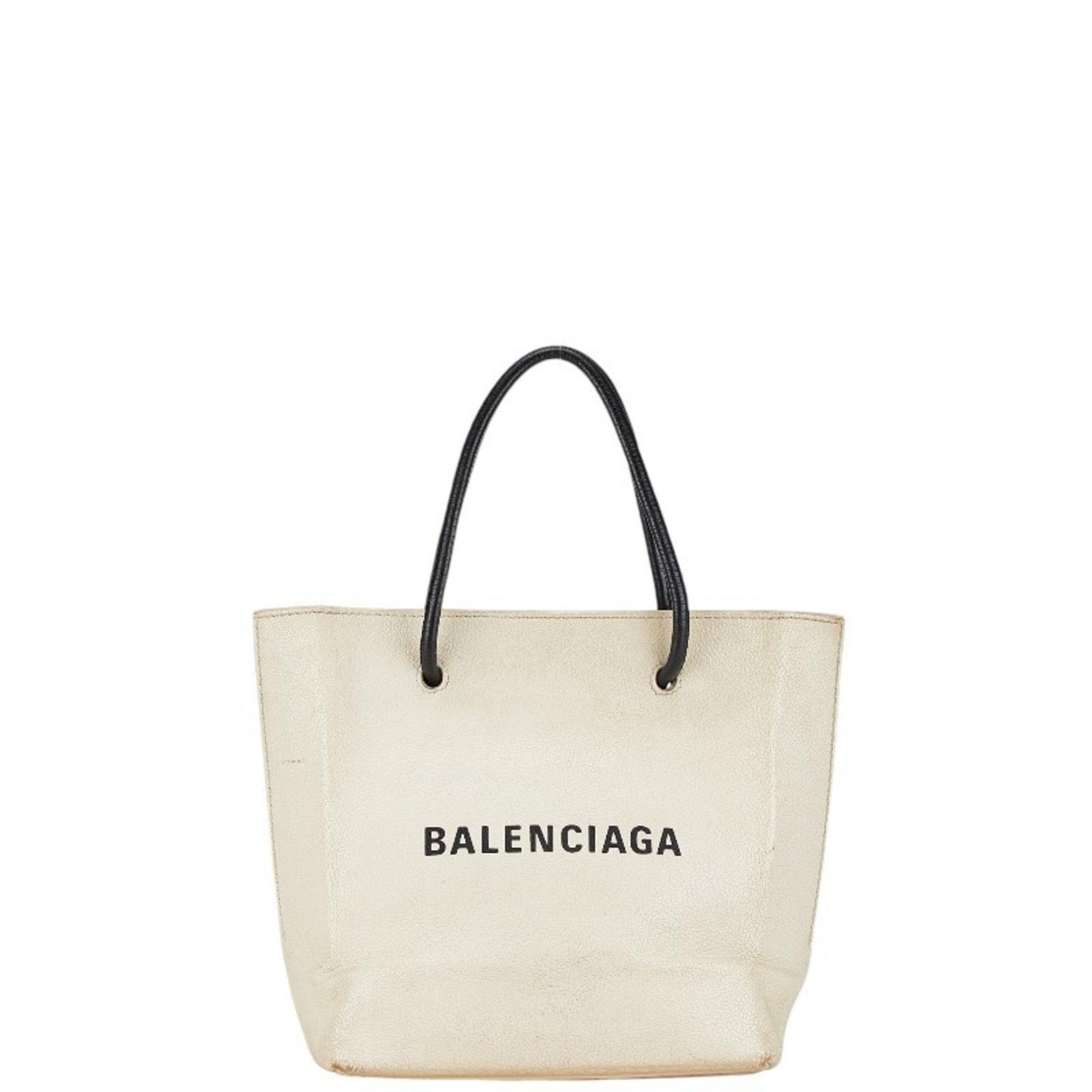 Balenciaga Tote XXS Handbag Shoulder Bag 5553140 White Leather Women's BALENCIAGA