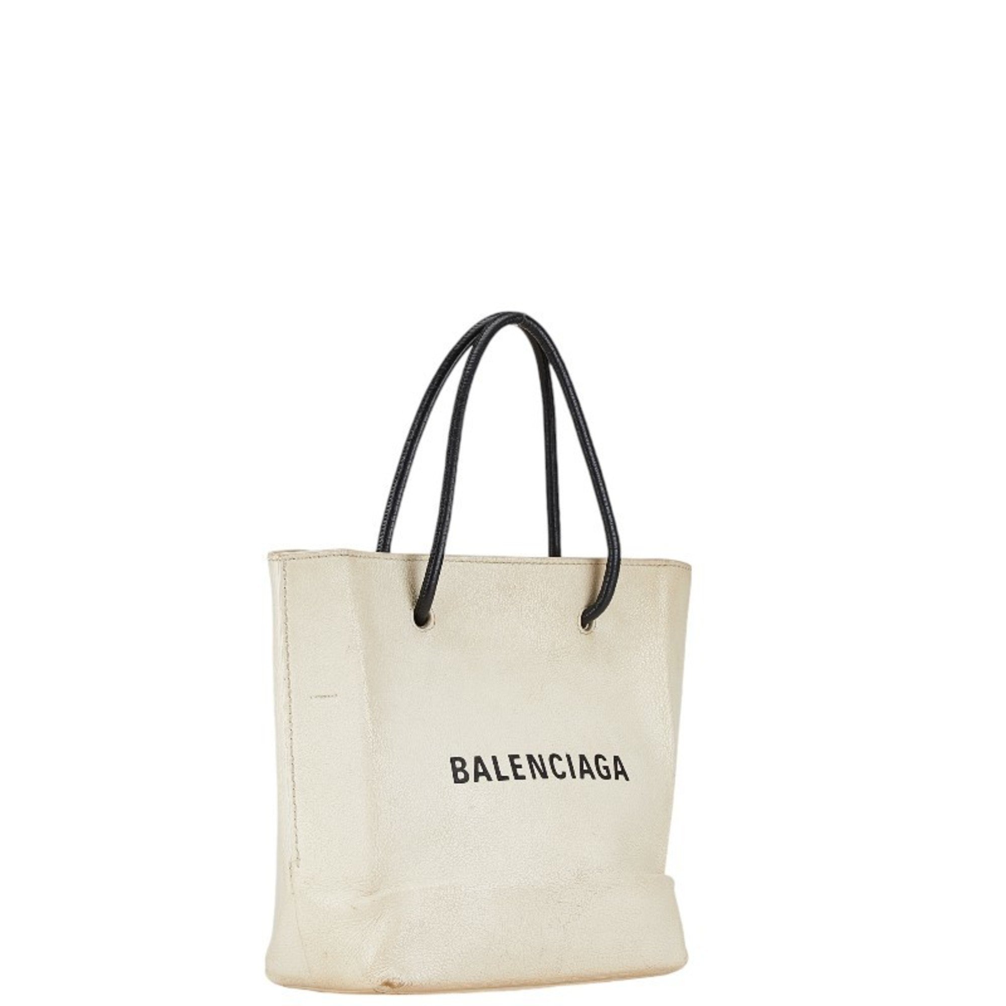 Balenciaga Tote XXS Handbag Shoulder Bag 5553140 White Leather Women's BALENCIAGA