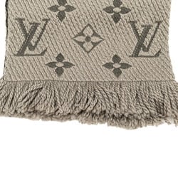 Louis Vuitton Monogram Echarpe Mania Scarf M72242 Verone Grey Wool Silk Women's LOUIS VUITTON