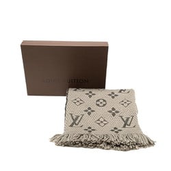 Louis Vuitton Monogram Echarpe Mania Scarf M72242 Verone Grey Wool Silk Women's LOUIS VUITTON