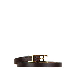 Hermes H Choker Brown Leather Women's HERMES