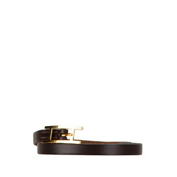 Hermes H Choker Brown Leather Women's HERMES