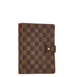 Louis Vuitton Damier Agenda MM 6-hole notebook cover R20240 Brown Ebene leather Women's LOUIS VUITTON