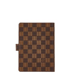 Louis Vuitton Damier Agenda MM 6-hole notebook cover R20240 Brown Ebene leather Women's LOUIS VUITTON