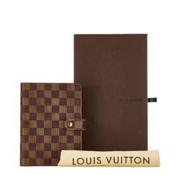 Louis Vuitton Damier Agenda MM 6-hole notebook cover R20240 Brown Ebene leather Women's LOUIS VUITTON