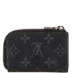 Louis Vuitton Monogram Eclipse Portemonnay Jour Coin Case Purse M63536 Black PVC Leather Women's LOUIS VUITTON