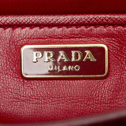 Prada Saffiano Lux Handbag Shoulder Bag Red Leather Women's PRADA