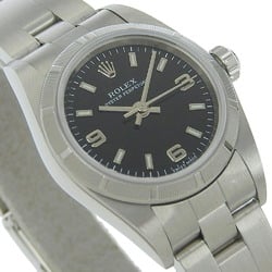 Rolex ROLEX Oyster Perpetual Watch cal.2230 76030 Stainless Steel 2001 Automatic Black Dial Ladies