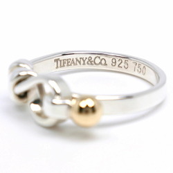 Tiffany & Co. Hook Eye Size 9 Ring Silver 925 x K18 Yellow Gold Approx. 2.6g Women's