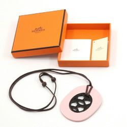 Hermes HERMES Lift GM Necklace Buffalo Horn Made in Vietnam Pink/Brown Approx. 16g Women's