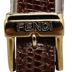 Fendi Changeable Strap 5 Colors Watch 640L Quartz Silver Dial Stainless Steel Leather Women's FENDI