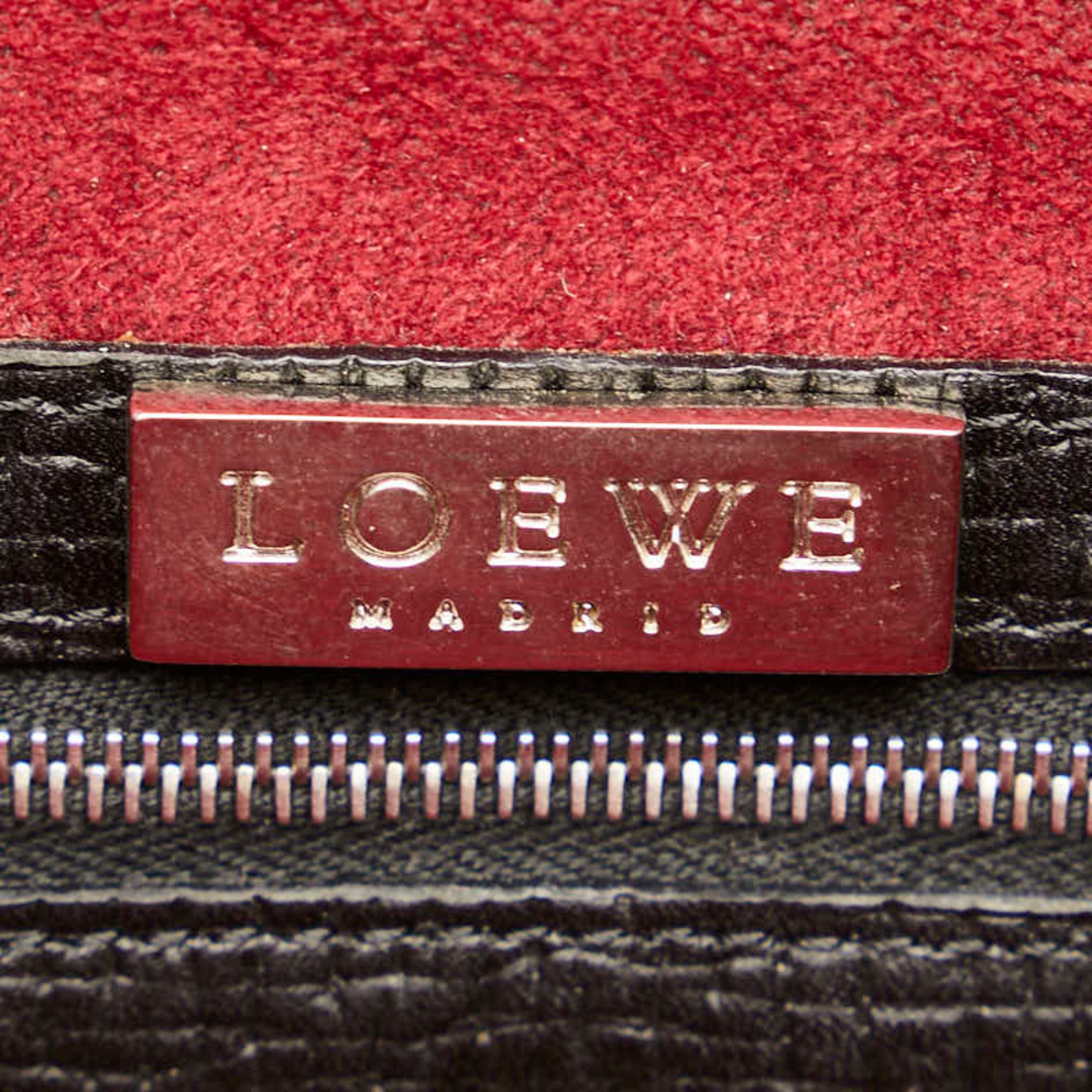 LOEWE handbag black leather women's