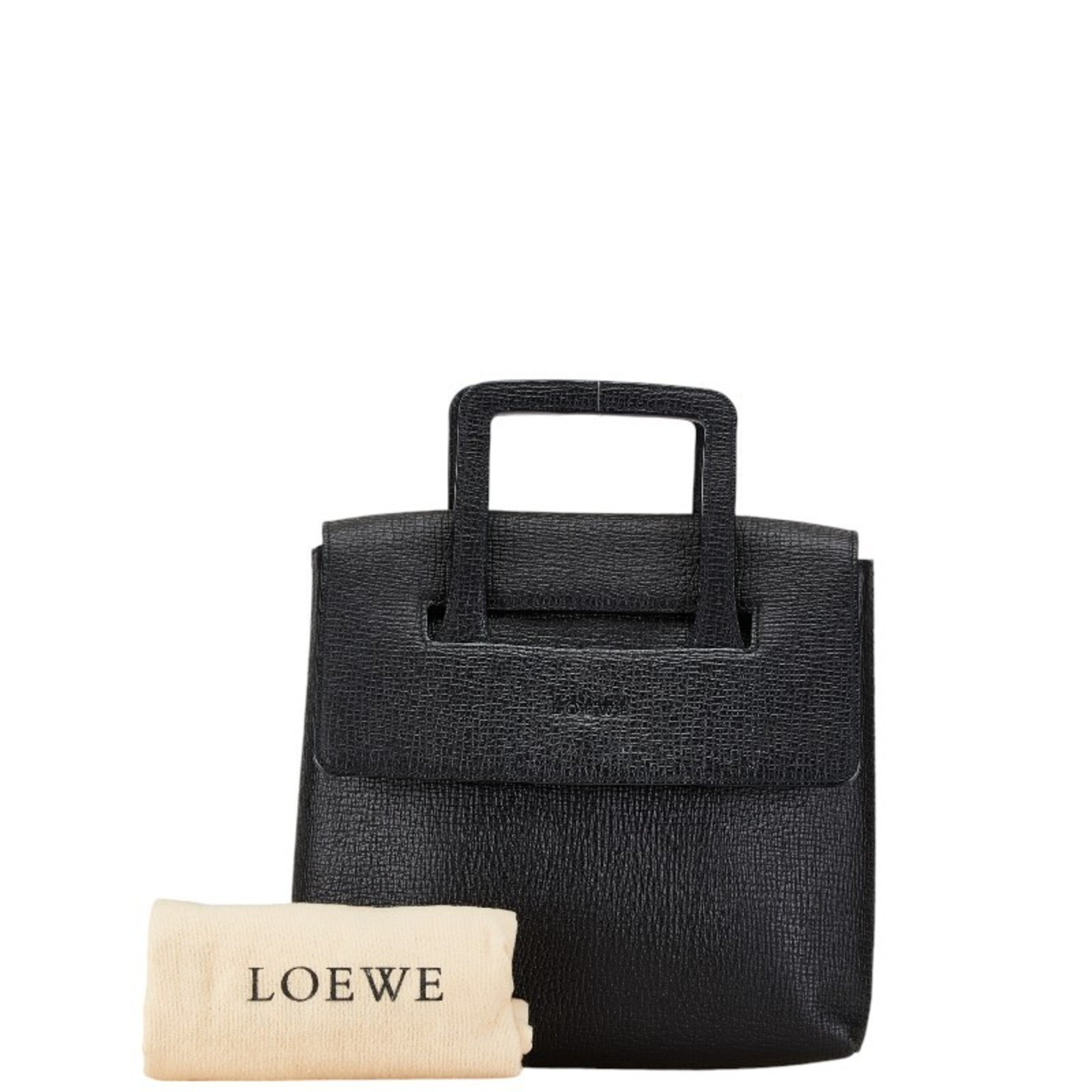 LOEWE handbag black leather women's