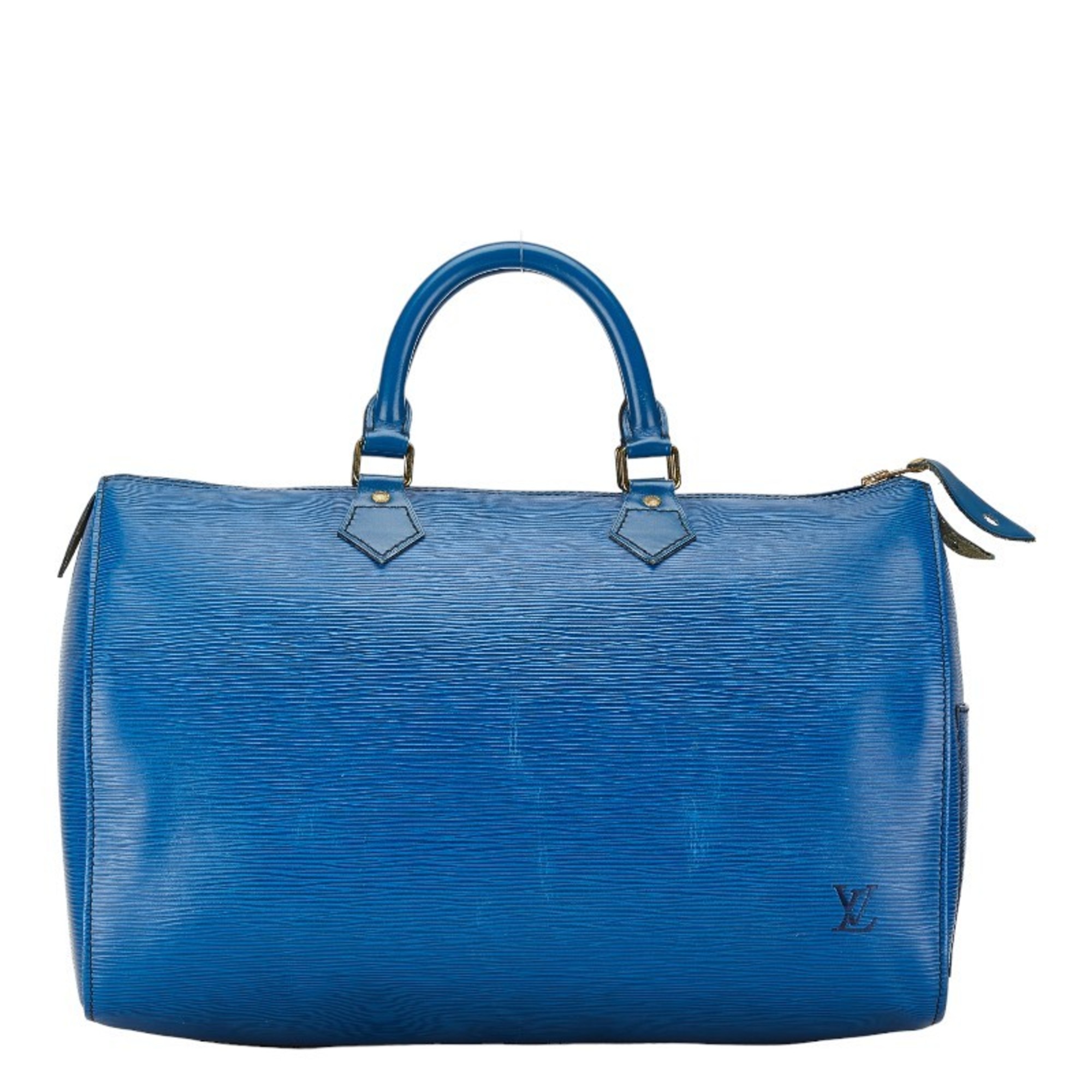 Louis Vuitton Epi Speedy 35 Boston Bag Handbag M42995 Toledo Blue Leather Women's LOUIS VUITTON