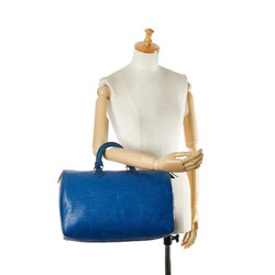 Louis Vuitton Epi Speedy 35 Boston Bag Handbag M42995 Toledo Blue Leather Women's LOUIS VUITTON