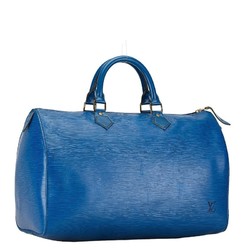 Louis Vuitton Epi Speedy 35 Boston Bag Handbag M42995 Toledo Blue Leather Women's LOUIS VUITTON