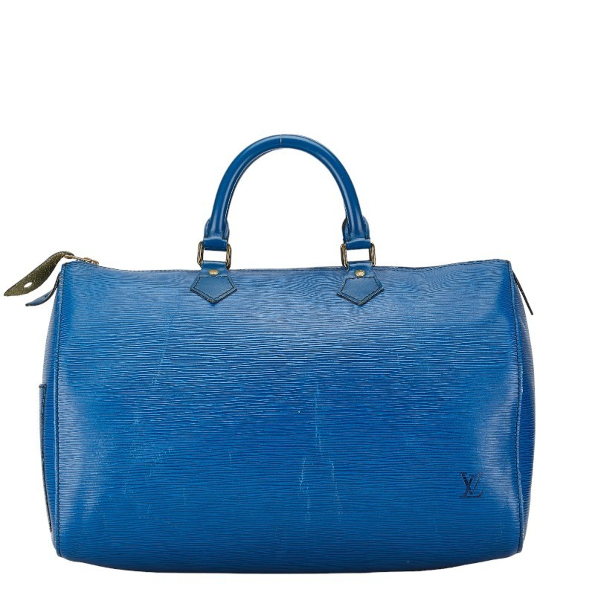 Louis Vuitton Epi Speedy 35 Boston Bag Handbag M42995 Toledo Blue Leather Women's LOUIS VUITTON