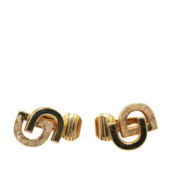 Christian Dior Dior CD Earrings Gold Plated Women's